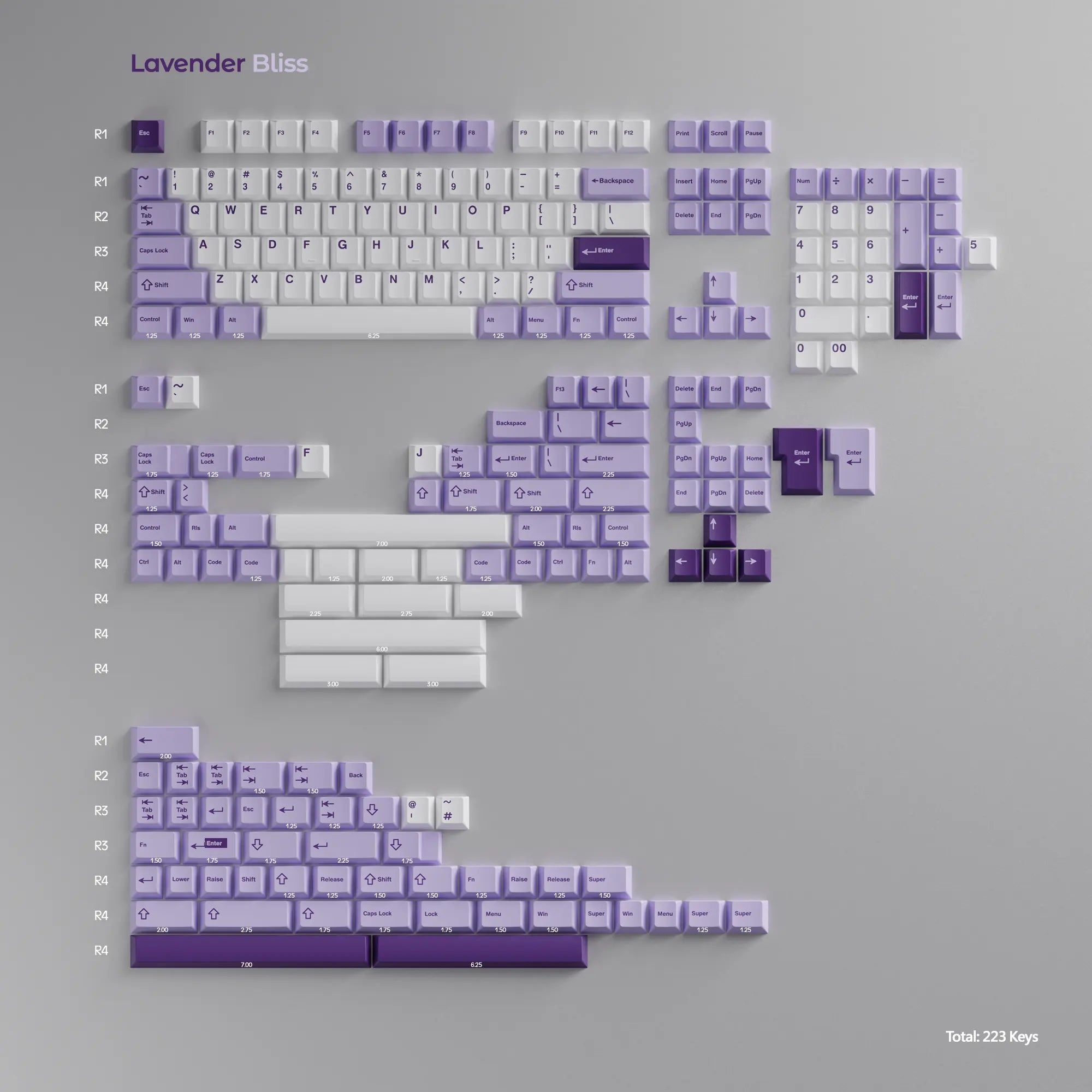キーボード WS Lavender Bliss Keycap Set WS Lavender Bliss Keycaps – Wuque Studio