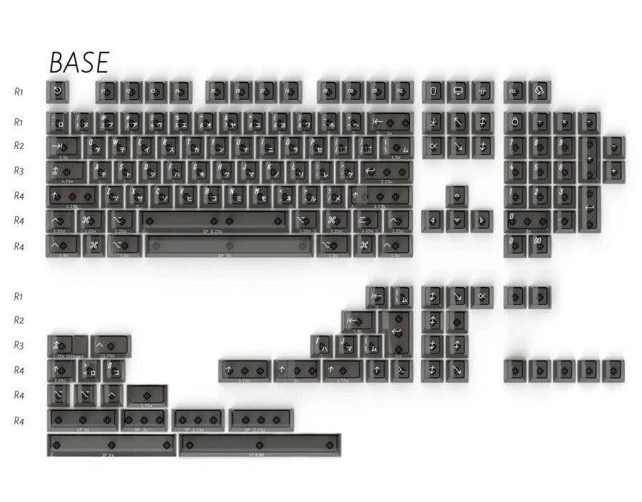 Clear 2048 Keycaps Set
