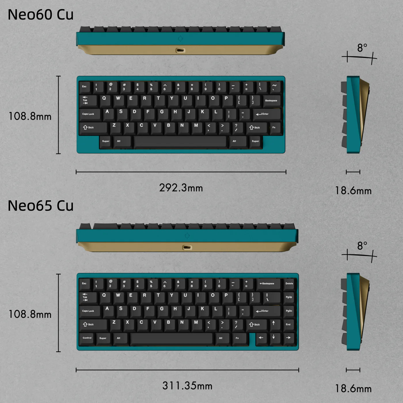 値下げ】Neo60 Cu HHKB キーボード（プレート2種類同梱） 【公式通販】