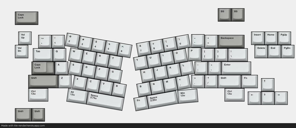 [Group Buy] Fox Lab Sand Glass Ergo 70% Keyboard Parts