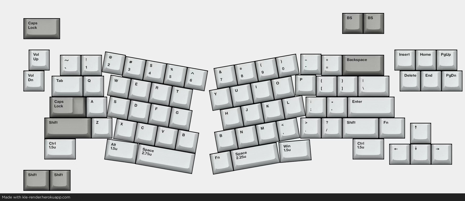 [Group Buy] Fox Lab Sand Glass Ergo 70% Keyboard Parts