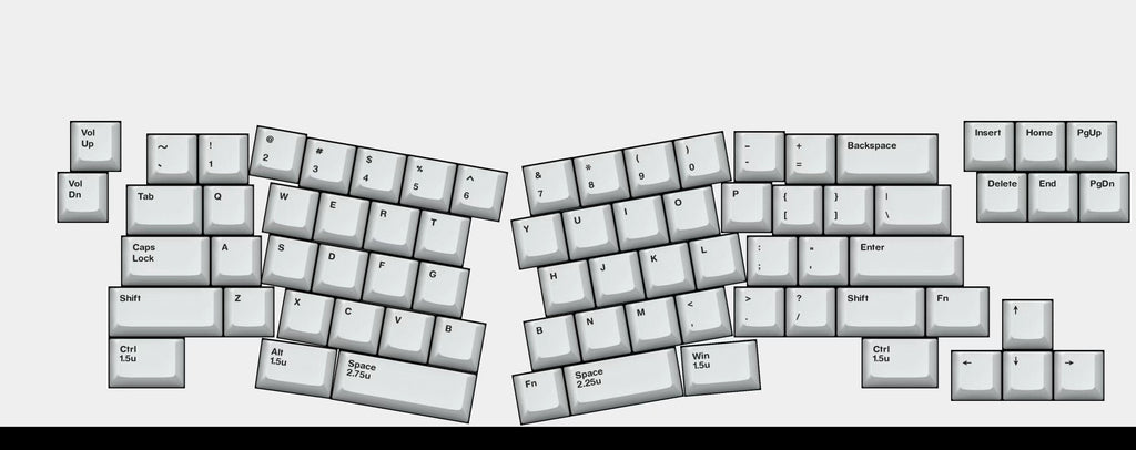 [Group Buy] Fox Lab Sand Glass Ergo 70% Keyboard Parts