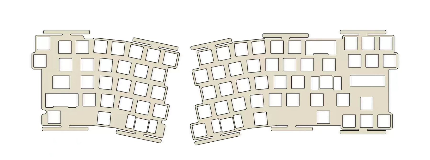 [Group Buy] Fox Lab Sand Glass Ergo 70% Keyboard Parts